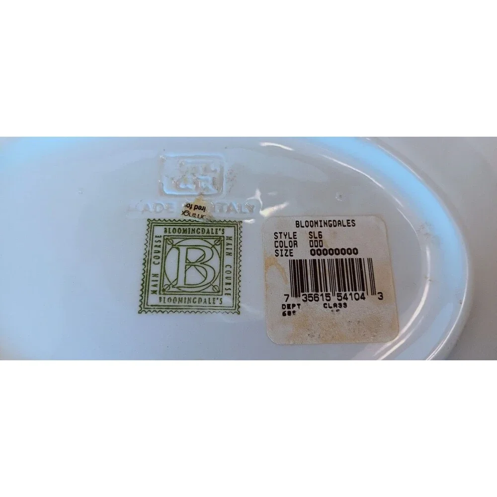 Vintage Bloomingdales Main Course Collection Dinner Plate Style SL6 / 000